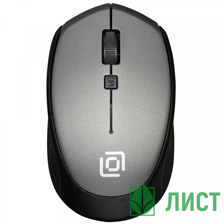 Мышь Оклик 488MW черный/серый оптическая 1600dpi беспров. USB для ноутбука 4but
