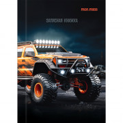 Записная книжка А7 твердая обложка 64 листа (Prof-Press) Большие колеса глянцевая ламинация арт.64-1682