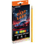 Карандаши цветные deVENTE Быстрый Или Последний (Fast Or Last) 24 цвета 2М 2,8 мм шестигранные арт.5024537