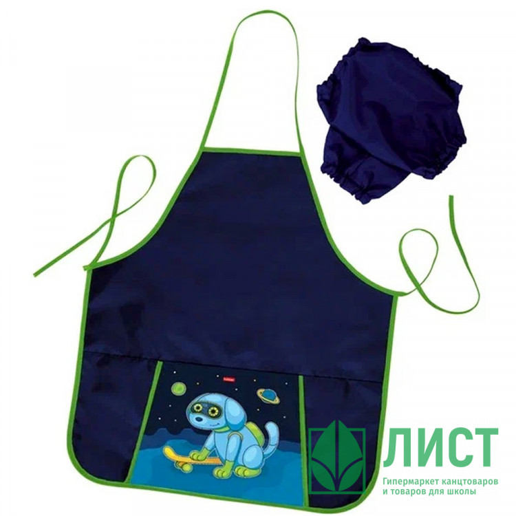 Фартук для детского творчества Hatber с карманом Космическая собака арт. NFn_27094