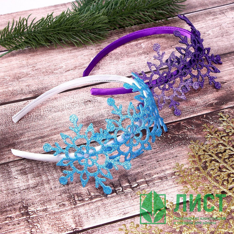 Ободок "Снежинки" цв.Микс арт.9383194