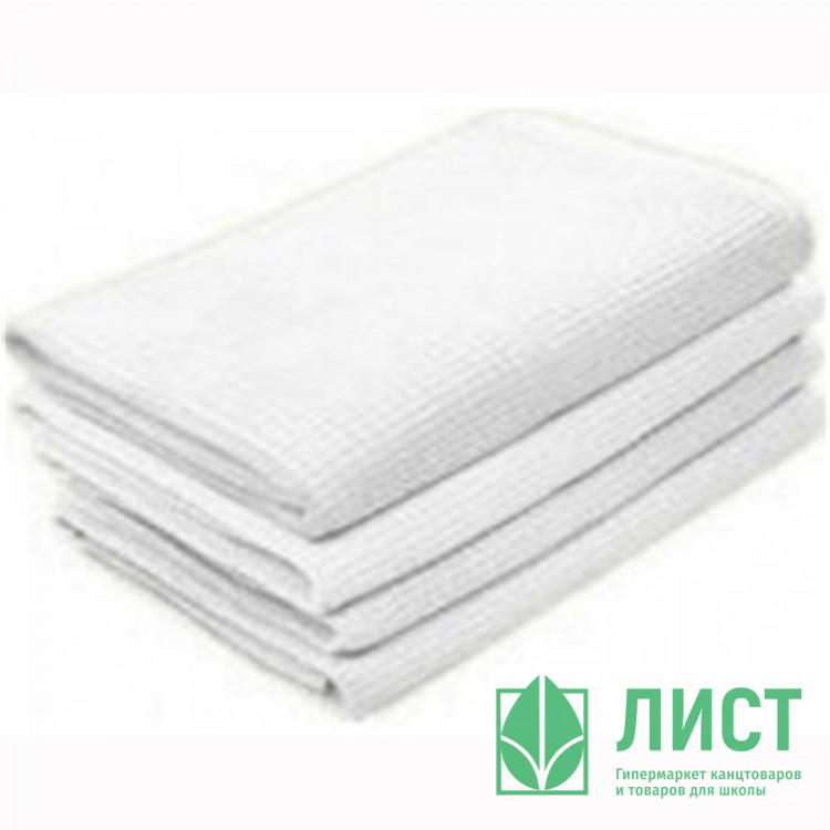 Отрез вафельный 40*80см 160г/м2 белый обшитый