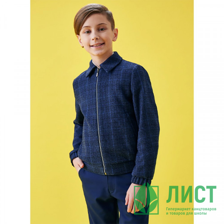 Пиджак-бомбер для мальчика (Bremer) Свен р.32/140-44/176 цвет синий