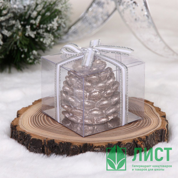 Свеча фигурная "Лесная шишка" 6,7*5см цв.шапань арт.221-094