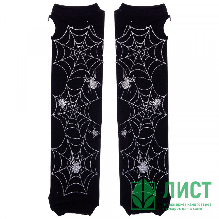 Аксессуар карнавальный "Перчатки. Колдунья" удлиненные цв.черный арт.770-0490