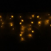 Гирлянда электрическая уличная занавес Бахрома 5*0,4/0,6м 180LED цвет желтый (светлый провод) 8режимов арт.196-136