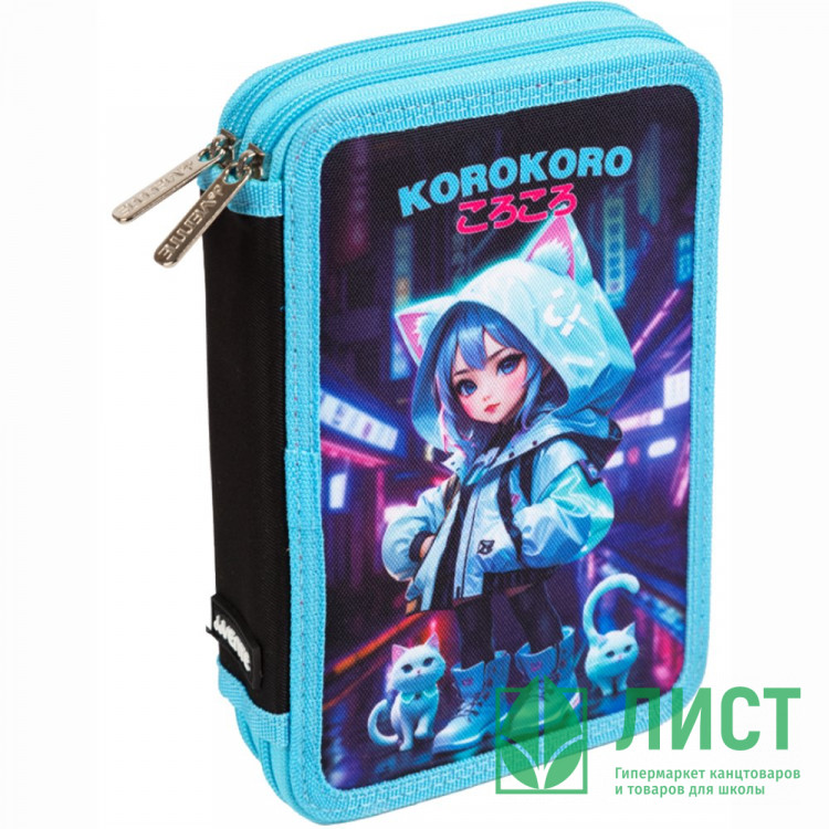 Пенал 2 отделения (deVente) 210х140х52мм Korokoro арт.7012503