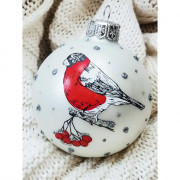 Шар стекло 6,5см "Веселый снегирь 3" п/у арт.КУ-65-224175/3
