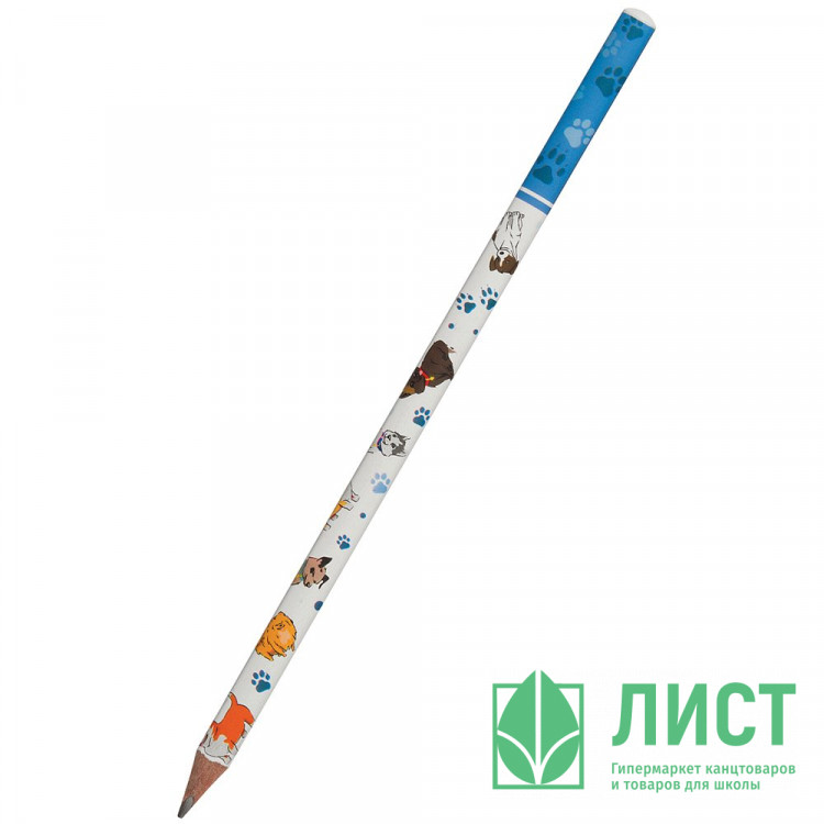Карандаш чернографитный, BrunoVisconti без ластика HappyGraphix Собаки НВ арт.21-0030/73