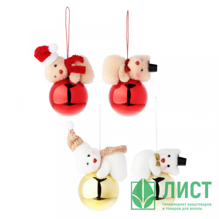 Украшение декоративное "Подвеска.Мишка на шаре" 11*6*4,5см асс. арт.374-442