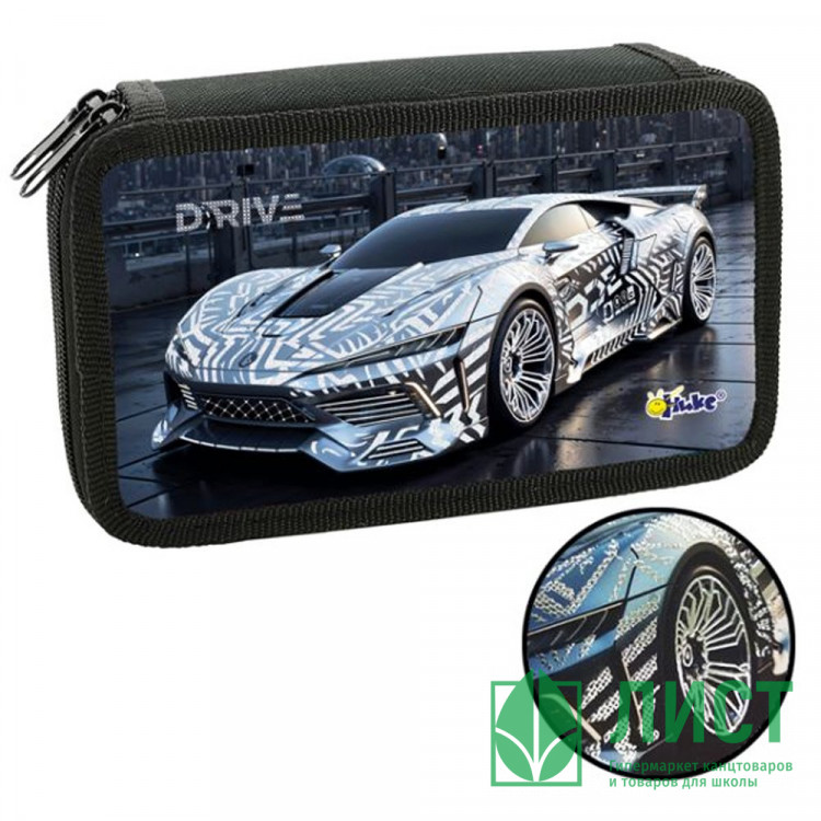 Пенал 2 отделения (ОНИКС) ПКК 11-12 Silver auto 190х110мм ламинированный картон арт.86440