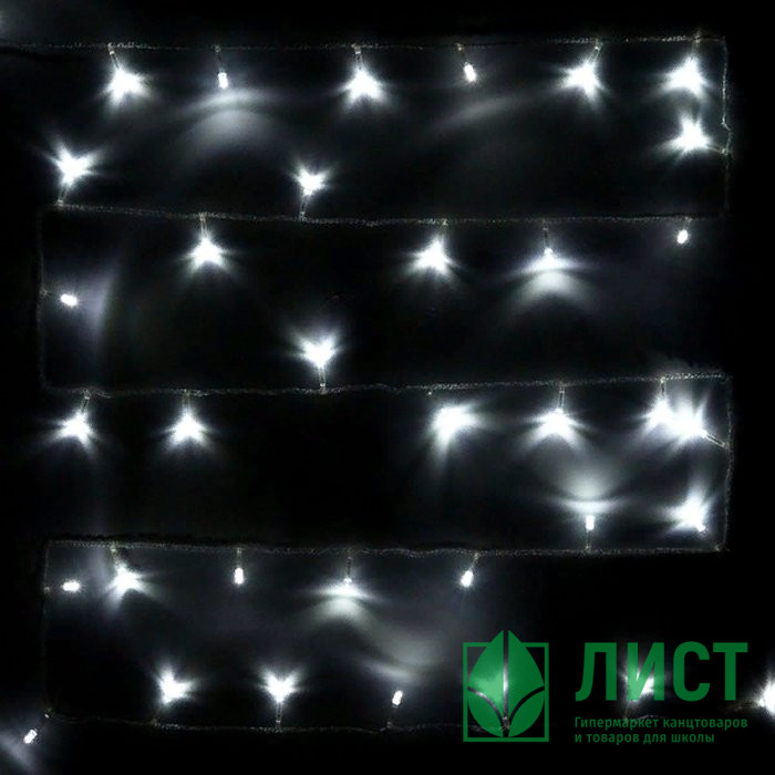 Гирлянда эл.д/дома точечная 16м 180LED цв.белый (с.провод) (можно соединять) IP-20 арт.125-018