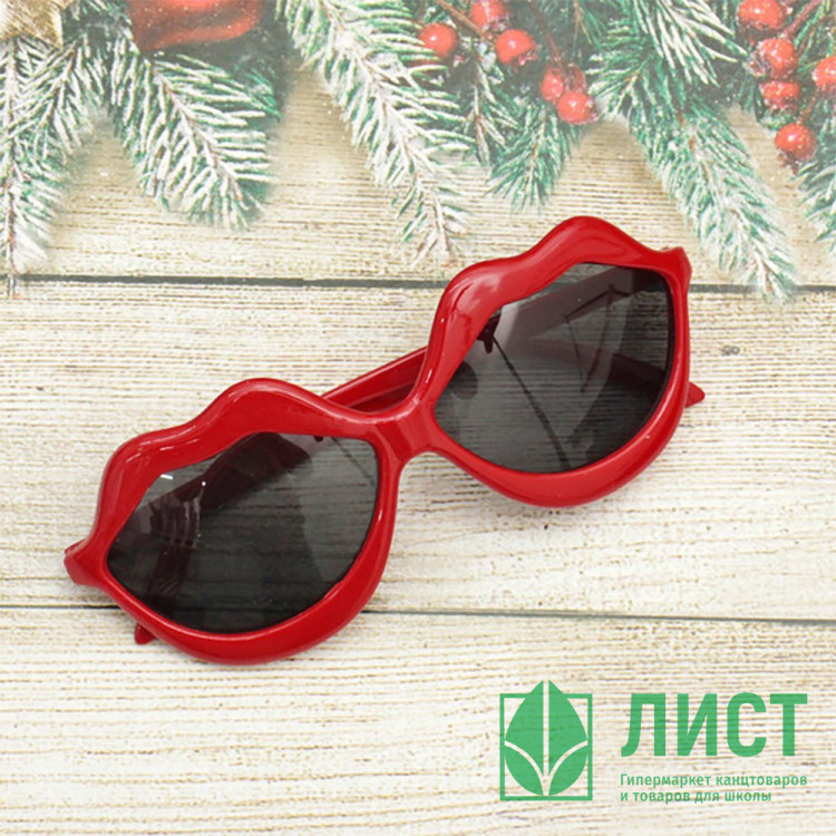 Очки карнавальные "Поцелуй" 14,2*5,6см арт.774-225