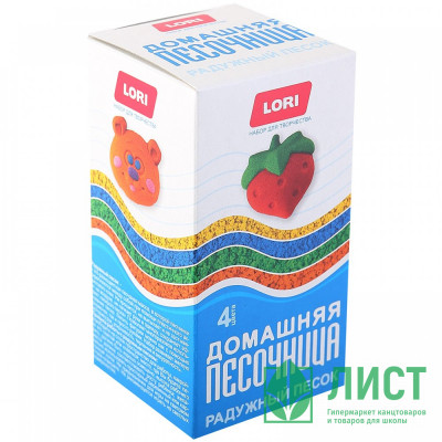 Поделка из песка Радужный песок 4 цвета по 80 грамм (LORI) арт.Пт-022 Поделка из песка Радужный песок 4 цвета по 80 грамм (LORI) арт.Пт-022