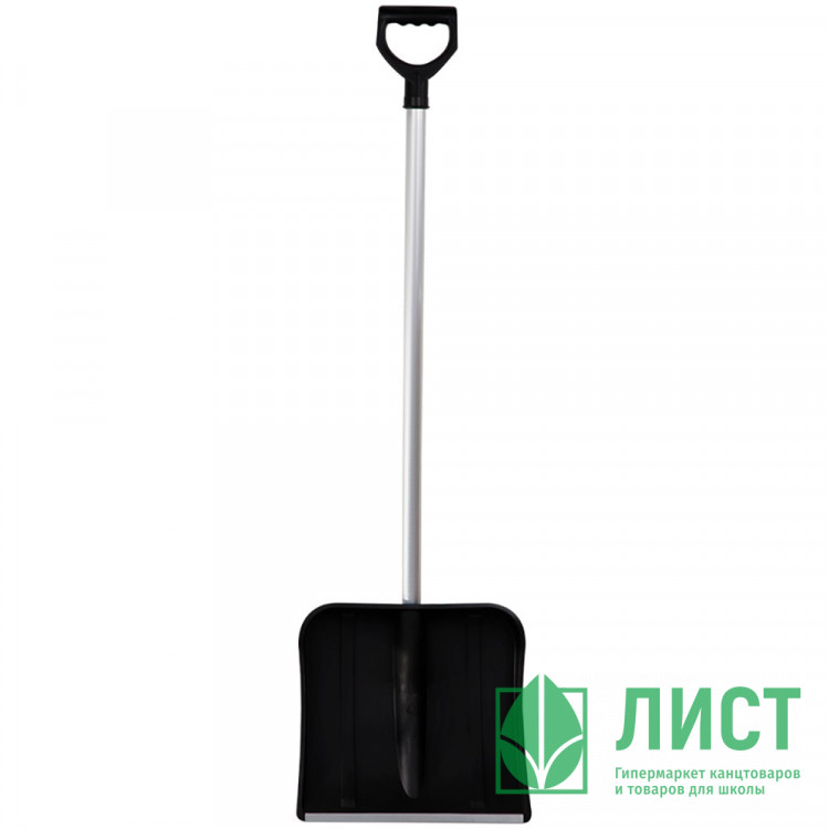 Лопата снеговая пластик 400*370 мм с черенком алюминий с оцинк. наконечником Vega арт.329767
