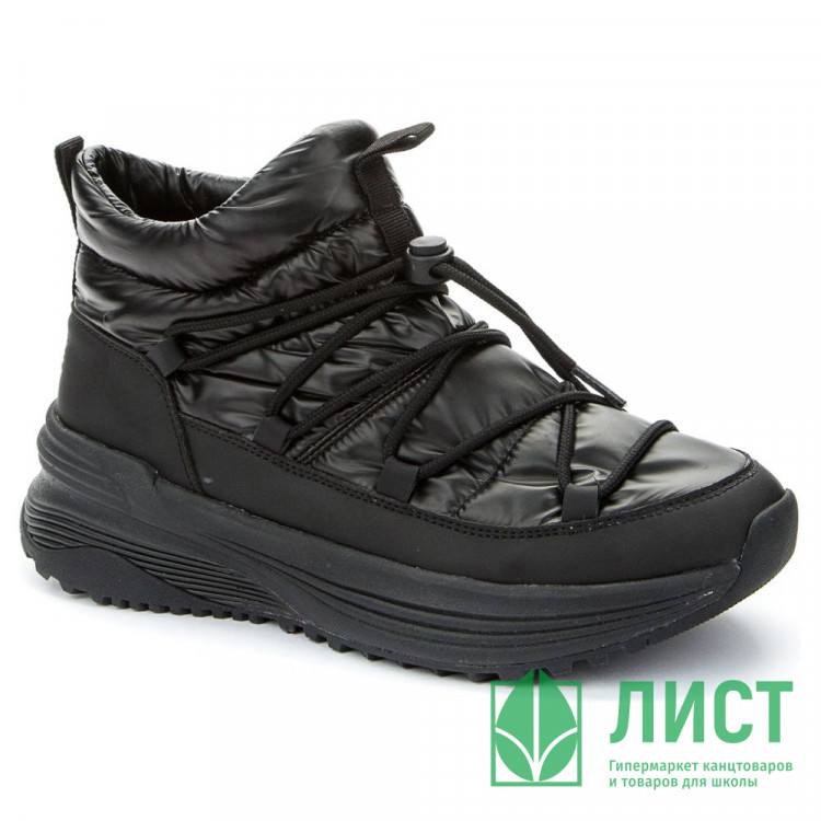 Дутики для девочек зимние (CROSBY) черный верх- текстиль подкладка -искусственная шерсть артикул 438197/11-02