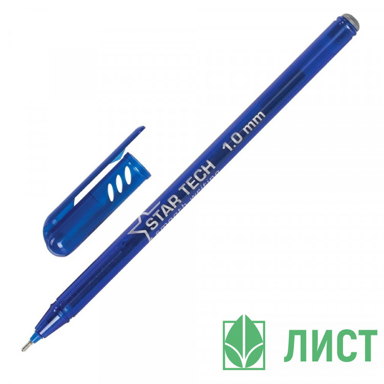 Ручка шариковая непрозрачный корпус (Pensan) Звездная технология (STAR TECH) синий, 1,0мм, игла, масло арт.2260/12BLUE (Ст.12)