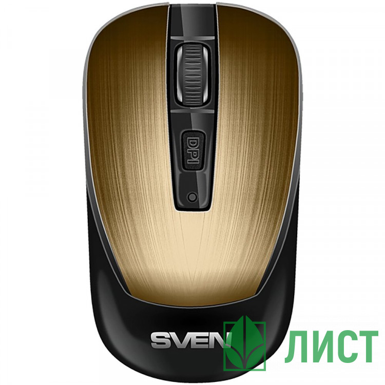 Мышь беспровод. SVEN RX-380W (2,4 GHz, 3+1кл.800-1600DPI,блист.) античная бронза