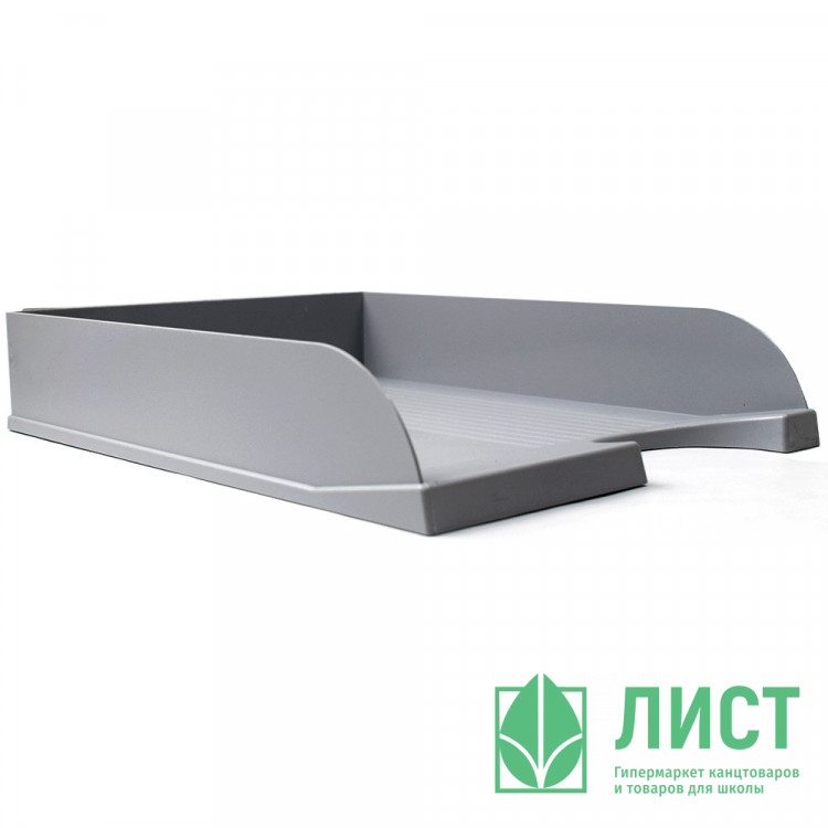 Лоток для бумаг литой 1 секция серый deVENTE арт.3041803