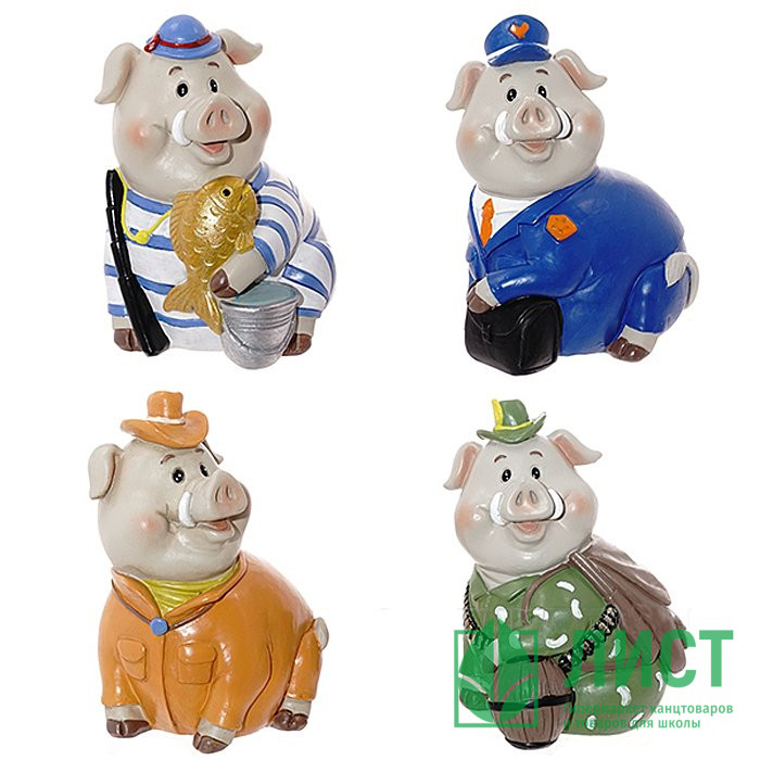 Статуэтка символ года Свинка 10см ассортимент арт.719905