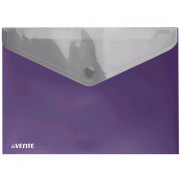 Папка-конверт на кнопке "deVENTE. Marandi. Dual" A5 (240x180 мм) 180 мкм, непрозрачная лавандовая, с дымчатым полупрозрачным клапаном, индивидуальная маркировка