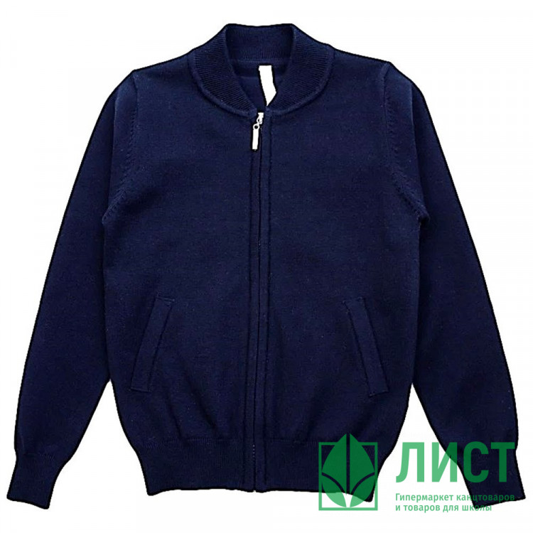 Кардиган для мальчика (Malini) арт.3858А размерный ряд 32/128-40/158 цвет синий