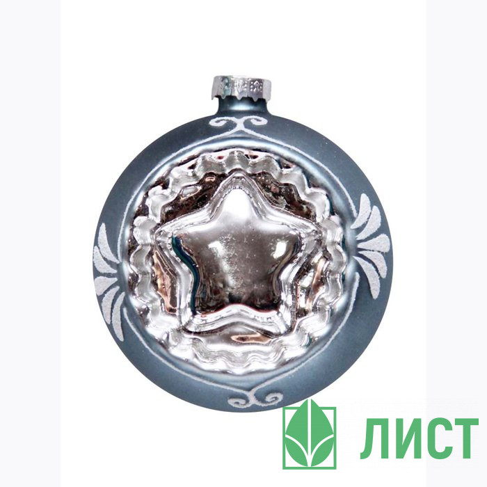 Шар стекло без упаковки /1шт/ 08см цв.голубой арт.42350