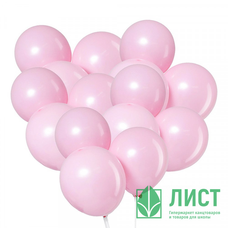 Шар воздушный 05шт/наб. 30см "Пастель" цв.светло-розовый арт.4986464