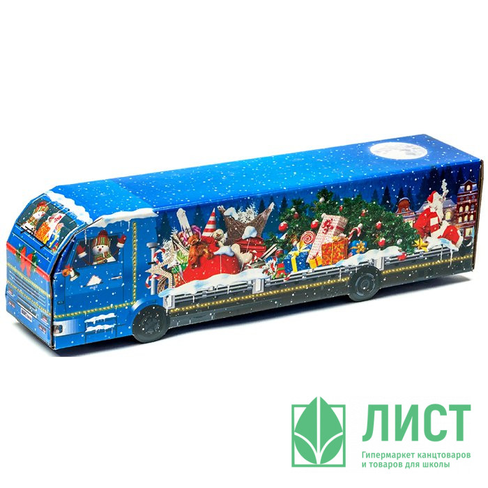 Коробка подарочная сборная для конфет 2кг "Грузовик" 32*21см