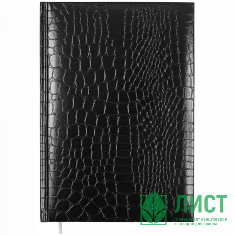 Ежедневник недатированный "Attomex Arkona" A5 (145 ммx205 мм) 272 стр, черный, белая бумага 70 г/м², печать в 1 краску, твердая обложка из бумвинила с поролоном, 1 ляссе  арт.2034528