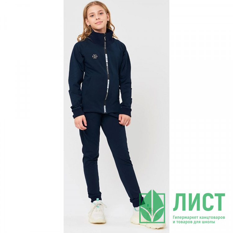 Костюм спортивный для девочки арт.1780/1780.1 размер 32/128-46/170 трикотажный цвет темно-синий