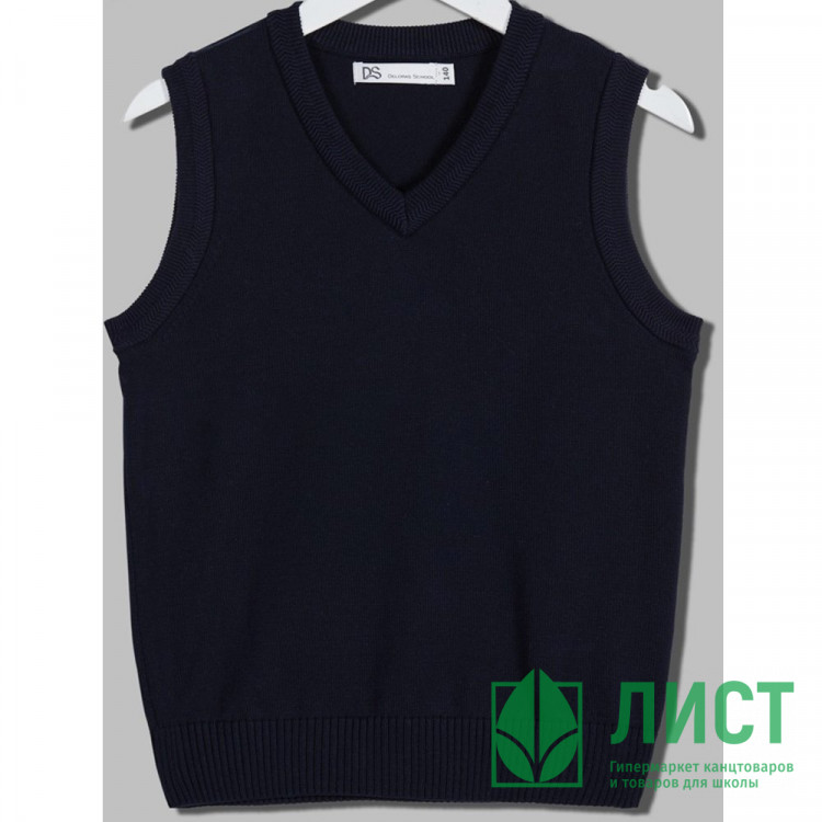 Жилет для мальчика (Делорас) арт.M71440 размер 34/134-44/164 цвет синий