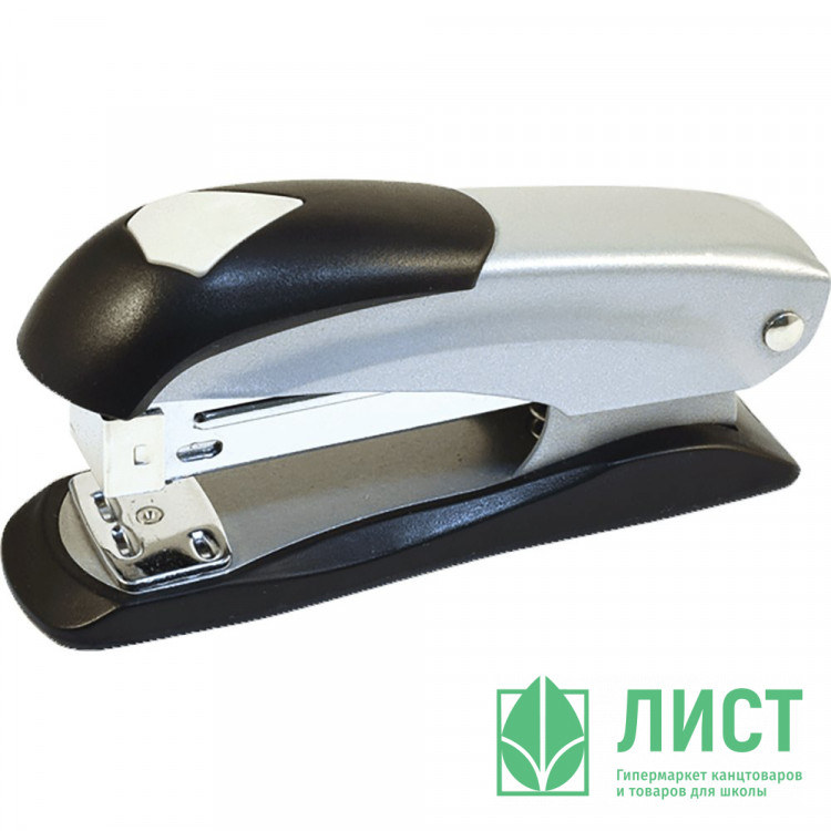 Степлер №24 (20л) металл Attomex серо-черный, с антистеплером арт.4142370