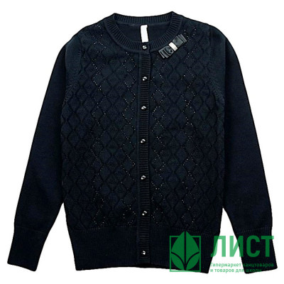 Кардиган для девочки (Malini) артикул 4092 размерный ряд 32/128-40/158 цвет черный Кардиган для девочки (Malini) артикул 4092 размерный ряд 32/128-40/158 цвет черный