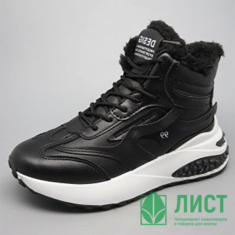 Кроссовки для девочки (MAIDI) черные верх-искусственная кожа подкладка - шерсть артикул 179-1