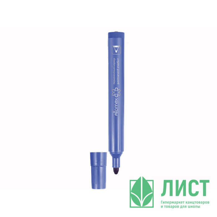 Маркер перманентный Attomex круглый 3мм синий арт.5043500