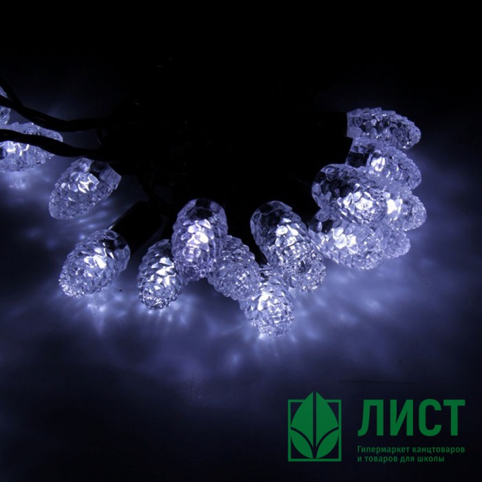 Гирлянда эл. Уличная фигурная 05м 40л. Led шишки цв.Белый (т.Провод) арт.185557