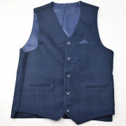 Жилет для мальчика (Praleska) артикул 25281 Сударь размер 30/128-42/164 цвет синий