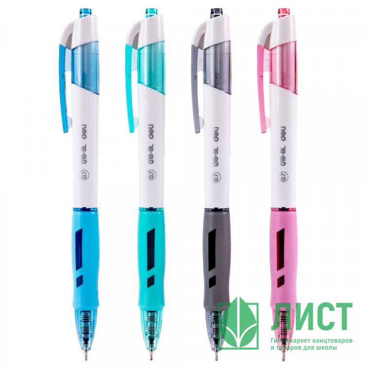 Ручка шар. автоматическая Deli Arris н/проз.корп., синяя 0,5мм арт.EQ18-BL (Ст.12)