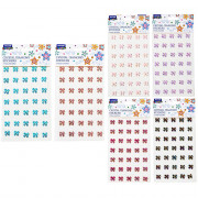 Наклейки-стразы пластиковые Mazari Бантики 9,2*15,5 см 6 дизайнов арт.M-20456