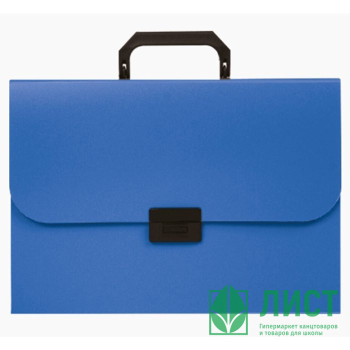 Портфель 13 отделений (Attomex) с ручкой на замке синий арт.3073704