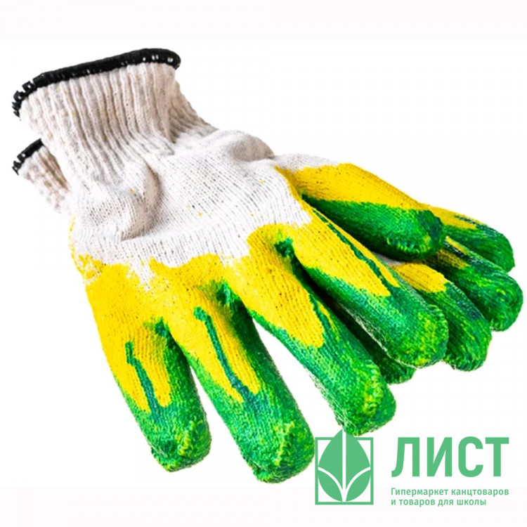 Перчатки "Утепленный", х/б с двойным латексным покрытием, р.9 арт.16-432