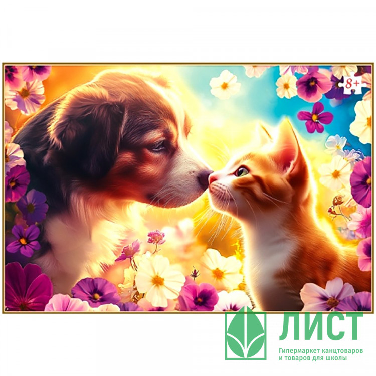 Пазл 500 элементов Кошечка и собачка (Умные игры) арт.4630395039352