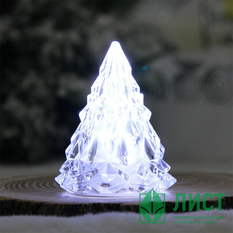 Сувенир с подсветкой LED "Ёлочка Кристальная" 06см свет.белый арт.700-0637