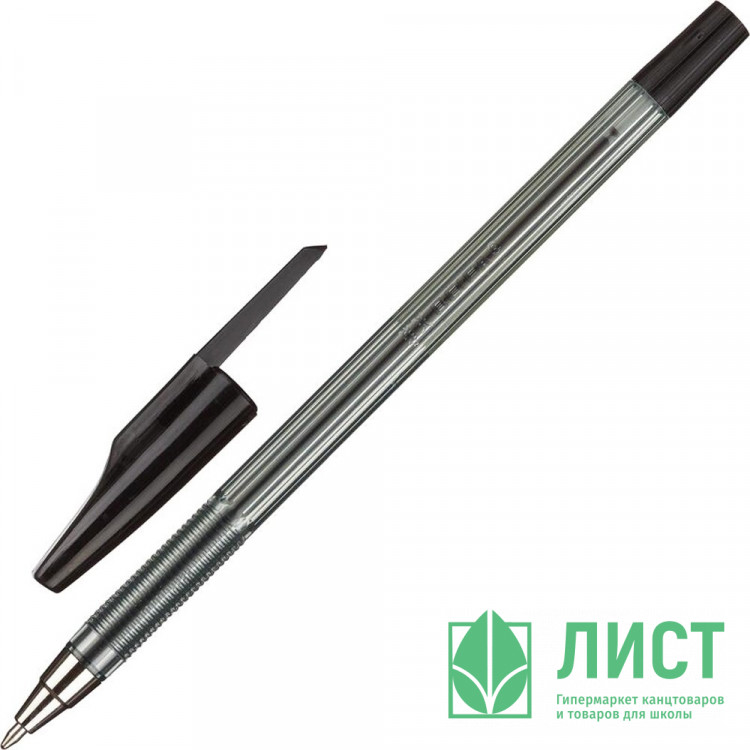 Ручка шариковая  прозрачный корпус  (BEIFA) черный 0,7мм арт.927