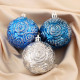 Набор шаров 03шт 06см "Разия" серебристо-синий арт.4962669