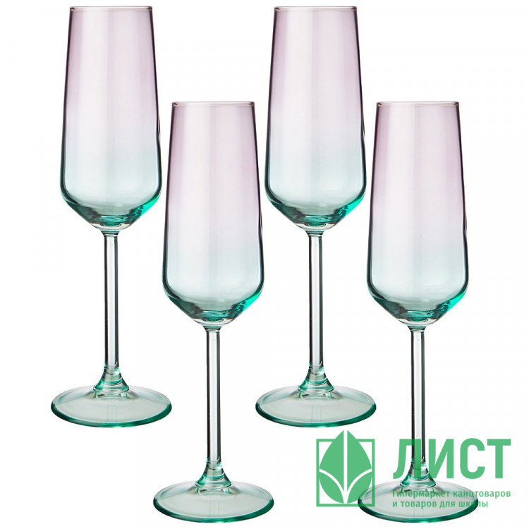 Набор бокалов 04шт/наб. стекло "RAINBOW" 195мл арт.312-142
