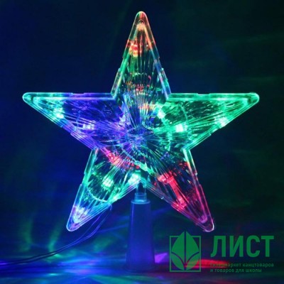 Наконечник 18,5см &quot;Звезда&quot; светодиодная 15LED цвет микс арт.111-330 Наконечник 18,5см "Звезда" светодиодная 15LED цвет микс арт.111-330