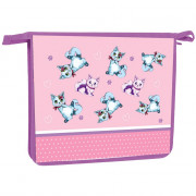 Папка школьная для тетрадей А5 на молнии 1отделение (Hatber) А у нас такая кошка! арт.AMc_01004