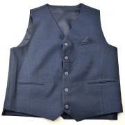 Жилет для мальчика (Praleska) артикул 600128 Сударь размер 30/128-42/164 цвет синий